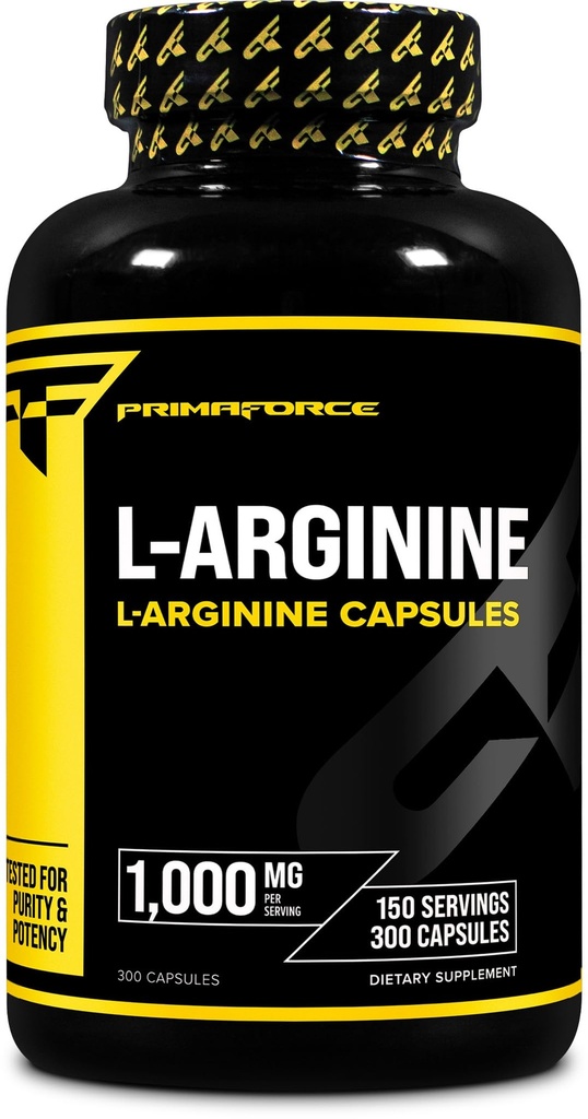 Primaforce L-Arginine(300卡普尔、150名服务员/1,000毫克L-Arginine per服务员)                                                             