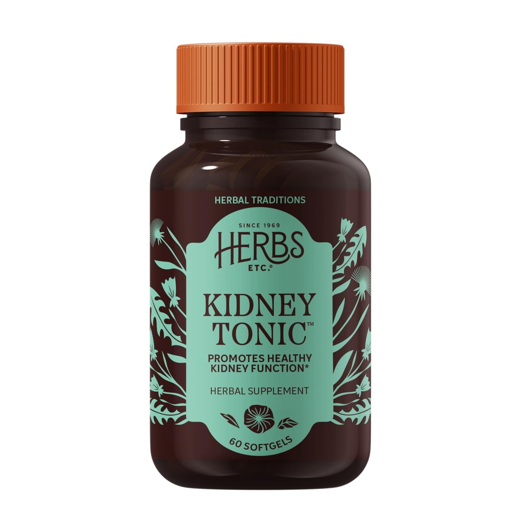 Herbs, Etc. Kedney Tonic Softgels - 功能补充 - 天然与丹德利翁, Saw Palmetto & Parsley - 60 Softgels (60 services)