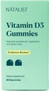 NATALIST 维生素D3 1000 IU(25mcg) Gummys 高概率免疫健康支持补充 每日健康骨、牙齿和肌肉配方 女性和男性 - 蔬菜,无葡萄糖 - 90 Gummys