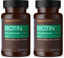 元素 Vegan Biotin 5000 mcg - 头发,皮肤,钉子,130 Capsules (4个月供应) (包装 May Vary) (包装 2)