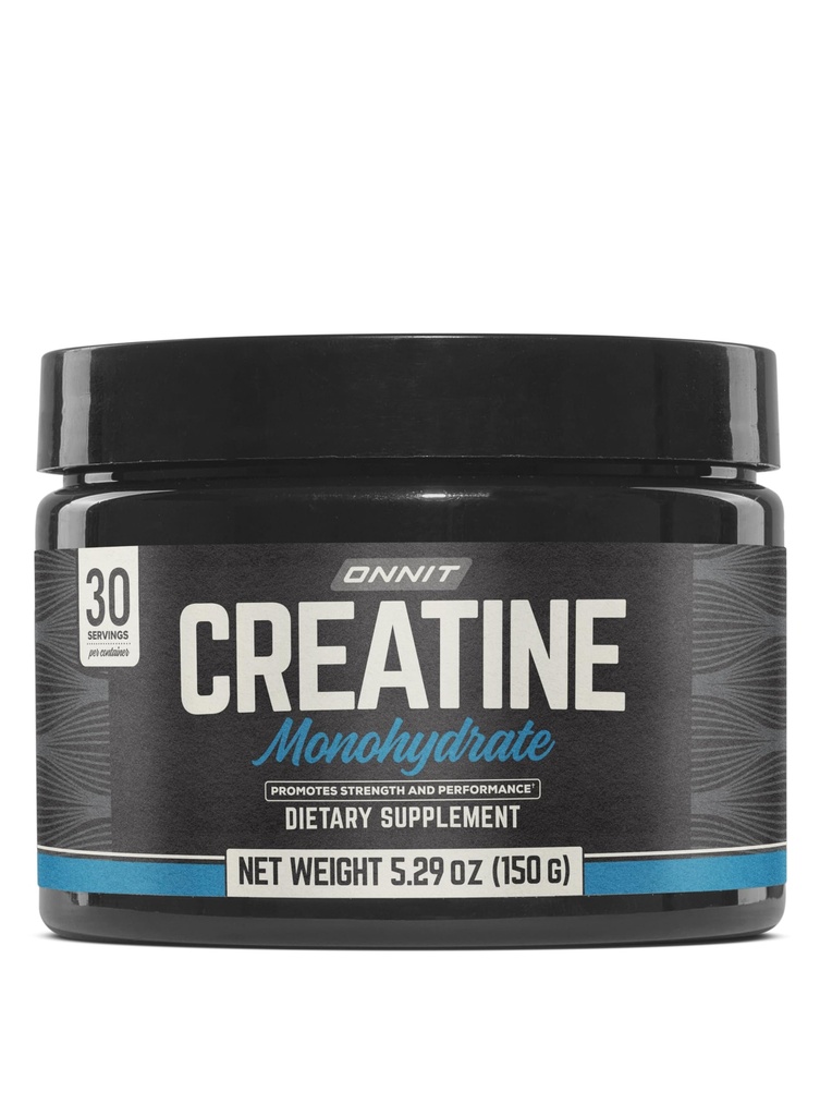 ONNIT Creatine 单水合物粉末,IGEN(TM) 非GMO 测试 5g Premium Creatine for Muscle power, Power and Lean mass, 支持脑健康,脑细胞能量, 不受欢迎, 30种服务, 5.29 oz