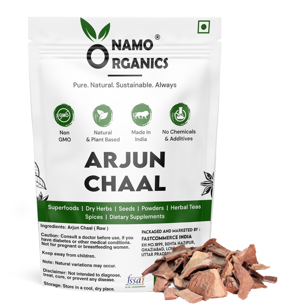 Namo - Arjun ki Chaal – 1 kg Arjuna Bark – To Support Heart Health & Promote Good Cholesterol | Ayurvedic Heart Health Support | Natural, Sun-Dried, Unprocessed |
