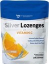 含维生素C的Lozenges银 -- -- 纳米精金银 60 PPM 类合金银、有机蜂蜜和维生素C 矿物补充剂,以支持免疫系统,Soothe Cough & Throat - 24 Orange Lozenges