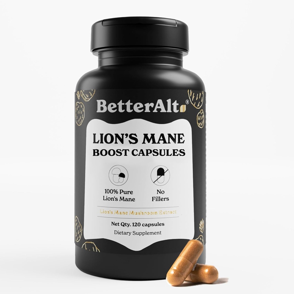 (原始内容存档于2018-07-29). Alt Lions Mane Mushroom Capsules, 2 months Supplication 100% 水果体狮子 Mane Supplement 30% Polysaccharides + 15:1 狮子马恩 提取 1000 mg + 120 Counts