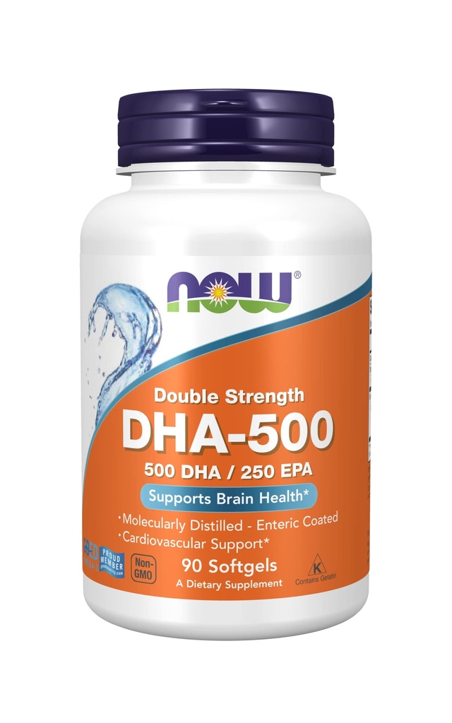 DHA-500, 90 Softgel by Now Foods (Pack of 2) (英语).