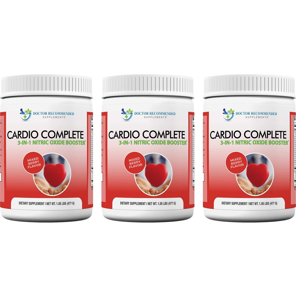 心肌完全 - 心脏健康支持粉末补充剂 - 3-in-1 Nitric Oxide 助推剂,配有5,000L-Arginine,1,000mg L-Citrulline和Hawthorn Berry