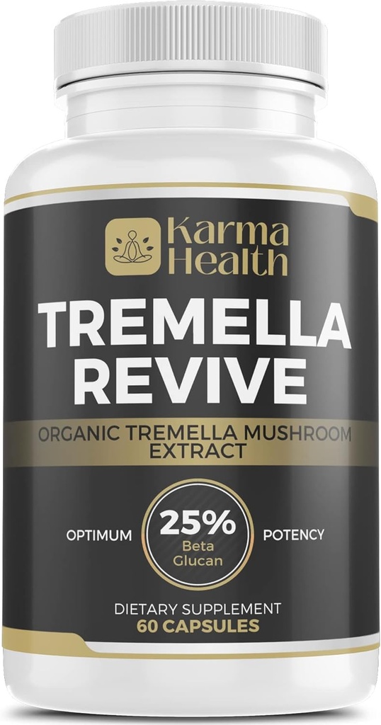 Tremella 蘑菇粉卡普尔(英语:Tremella Mushroom Powder Capsules) - 压缩白雪风茄 蘑菇粉补充剂 - 25% Beta Glucan内容, Vegan & GMO Free. Snow Fungus 有机补充剂