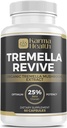 Tremella 蘑菇粉卡普尔(英语:Tremella Mushroom Powder Capsules) - 压缩白雪风茄 蘑菇粉补充剂 - 25% Beta Glucan内容, Vegan & GMO Free. Snow Fungus 有机补充剂