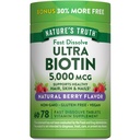 (原始内容存档于2018-09-26). Nature's Truth Biotin 5000mcg QQ78 Fast溶解板块 自然贝里 Flavor QQ Vegan, Non-GMO, Gluten Free