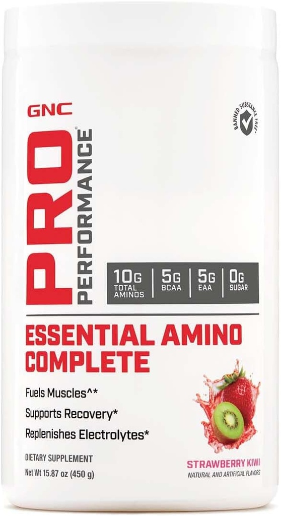 GNC Pro 性能基本氨基完成,草莓 Kiwi,15.87 oz.,支持肌肉恢复