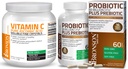 Bronson Probiotic 50亿 CMU + 苹果多酚和菠萝水果提取 维生素C 粉纯酸 溶性精细非转基因生物晶体