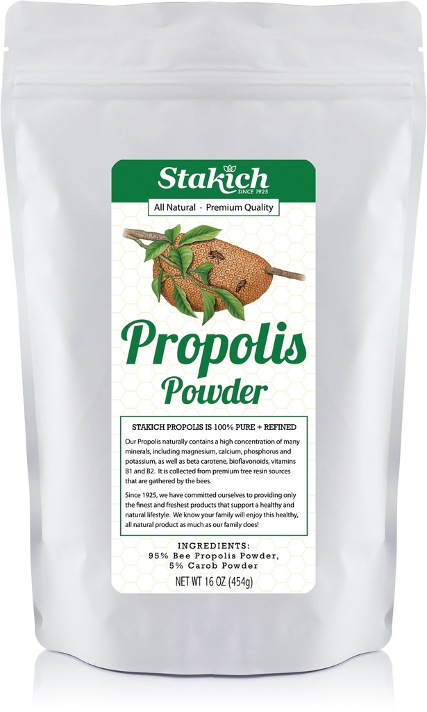 Stakich Bee Propolis粉 - 全天然1英镑(16 Ounce)