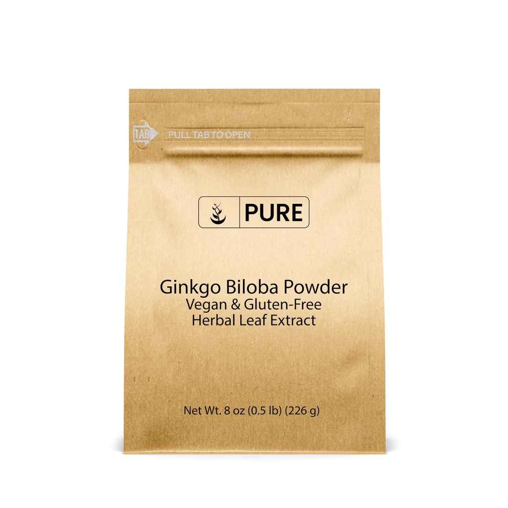 纯原始成份 Ginkgo Biloba 粉末( 8 oz) 永远纯, 无填充器或添加器, 实验室验证