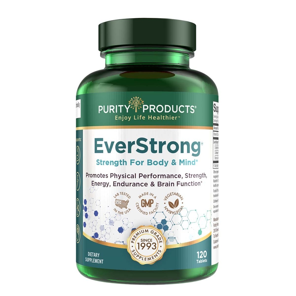 EverStrong - Creatine Monohydrate Blend - 为Golf 最大化驾驶距离临床研究 - 肌肉矩阵 Blend - 联合,肌肉和能量支持 - Boron, CoffeeBerry,维生素D3 - 120片