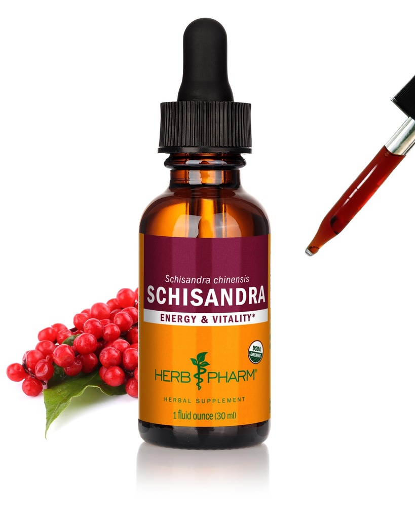 草药认证有机物Schisandra Berry液体提取 - 1 Ounce
