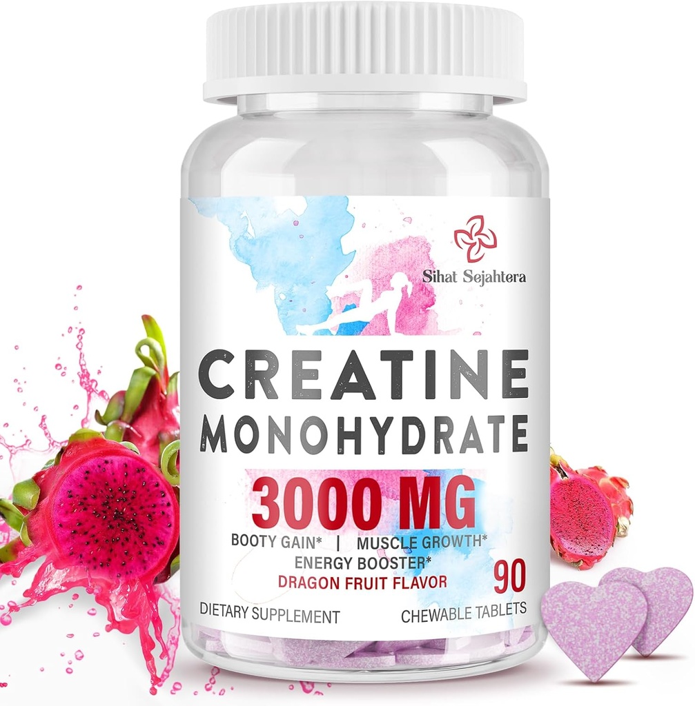 3000 MG 男女单水合物、含BCAA和水解烯烃的克赖特药丸