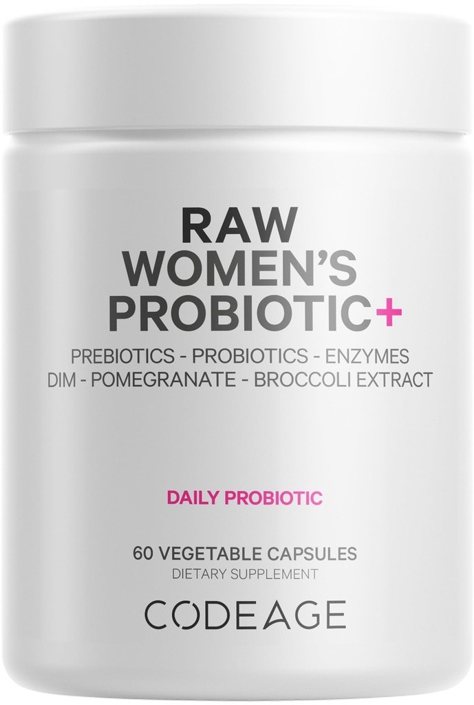 编码 草原妇女Probiotic+补充 - 34 Probiotic Strains, 100亿 CMUs, 消化酶, Prebiotic Blend, DIM, Herbal 提取物, Phytonutrients - 非 GMO - 30 Capsules
