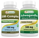 Best Naturals DIM 补充 100 mg & Ashwagandha 抽取 500 Mg