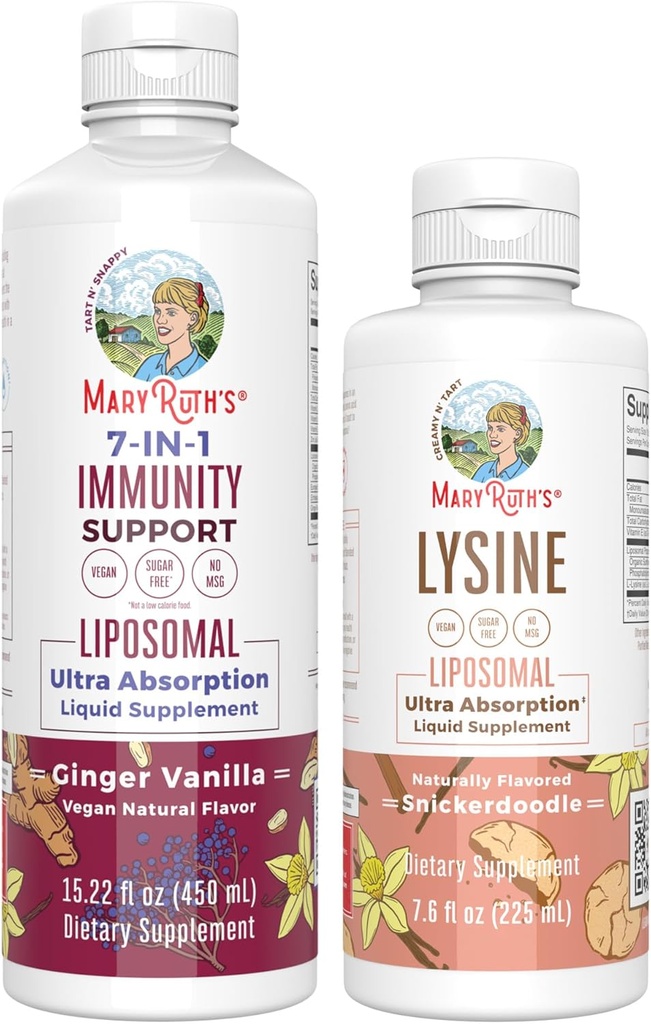 MaryRuth Organics Lysine Liposomal (Snickerdoodle) & 豁免 (Ginger Vanilla) & 免责(Ginger Vanilla) & 清洁标签项目 校对:Soup