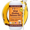 天然狗公司 野生阿拉斯加沙门石油配方 Omega 3,鱼油换狗补充品,Skin & Coat狗油,Ichy Relief,Immune支持联合和心脏,Food Topper, 16 oz.