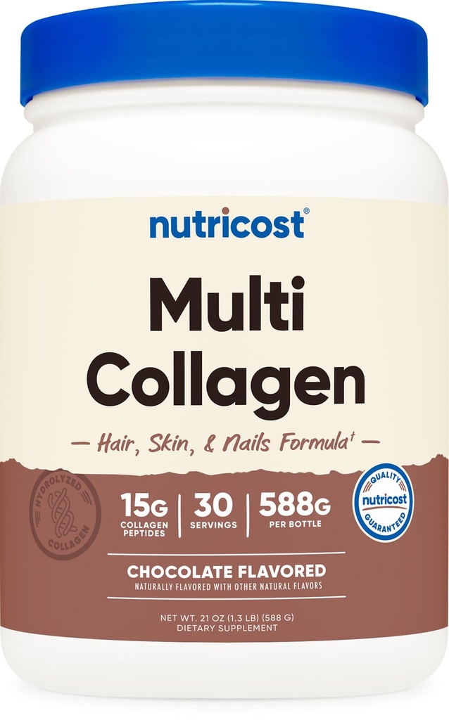 营养成本多Collagen + Beauty & 蛋白粉(Molk Collagen Flavor) 30 成品 - 配有Biotin和Collagen Peptides, Non-GMO, Gluten-Free