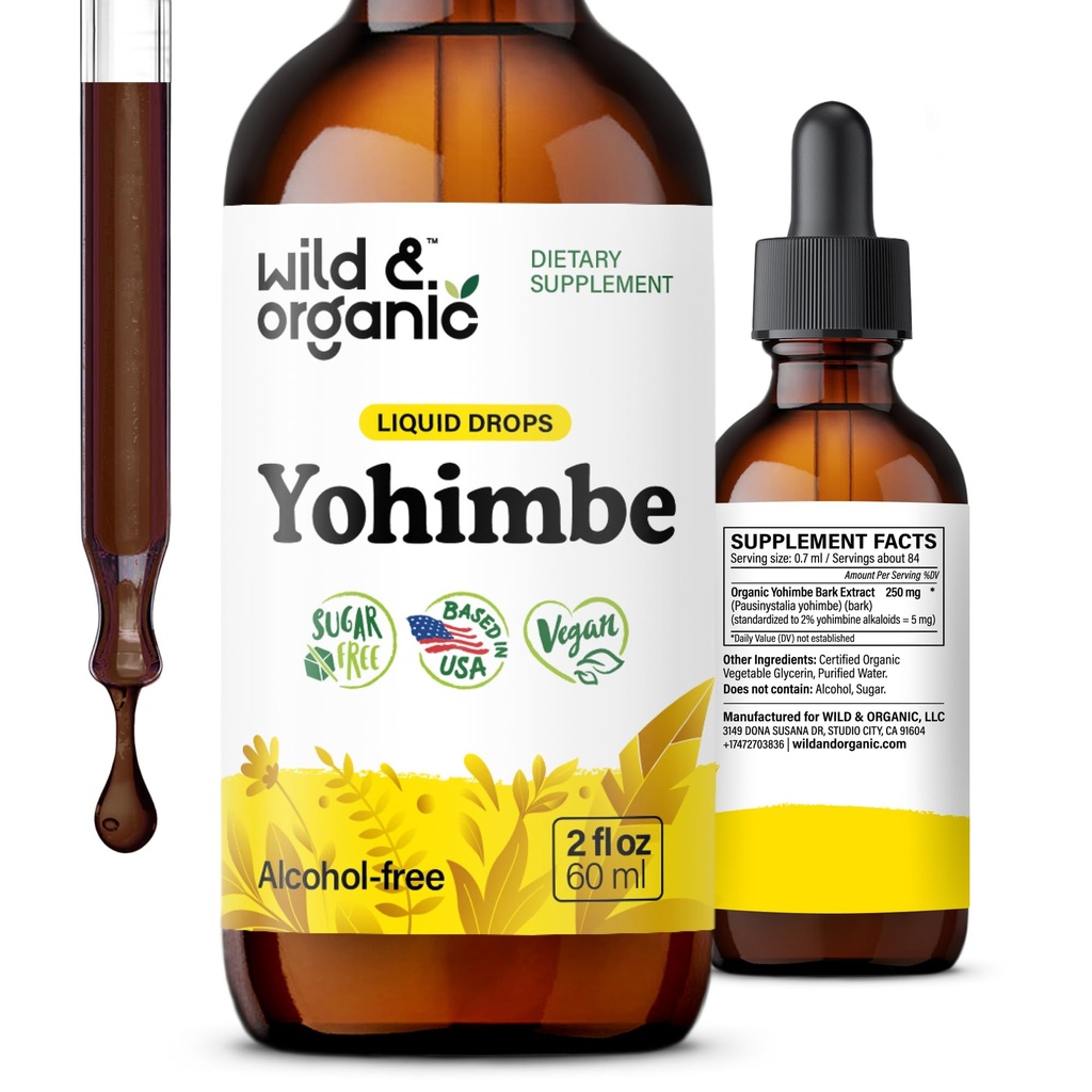 野生和有机 Yohimbe 男女补充剂 -- -- 5毫克Yohimbine 液体提取剂 -- -- Pausinistalia Yohimbe Bark Tincture -- -- Vegan,无酒精 -- -- 2 fl oz