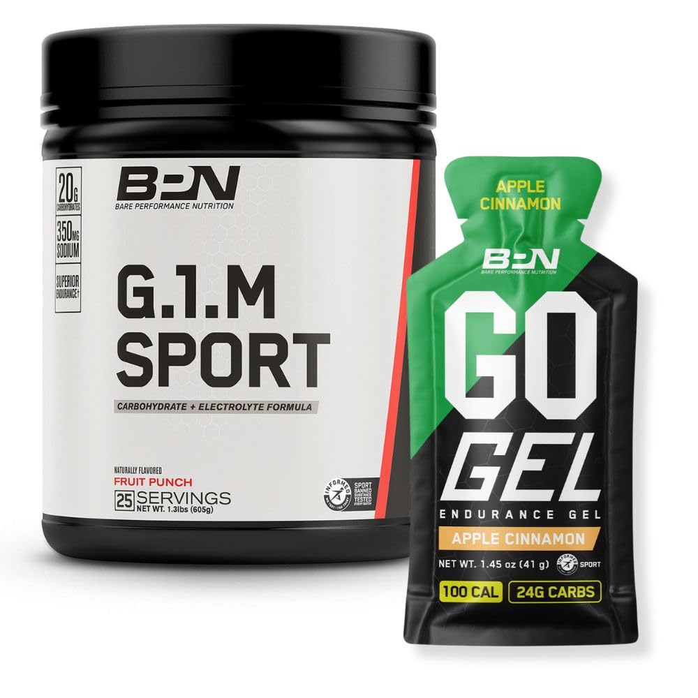 G.1.M. 运动耐力训练燃料和Go Gel耐力 Gel 苹果肉桂包