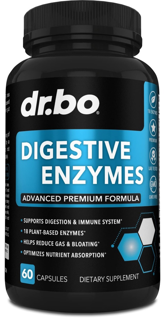 消化酶补充剂 植物 - Pancreatic & proteolytic Super Drazyme 补充药剂援助 女性和男性 Bloating Relief - Lipase, Amylase, Bromelain, Protease & Cellulase