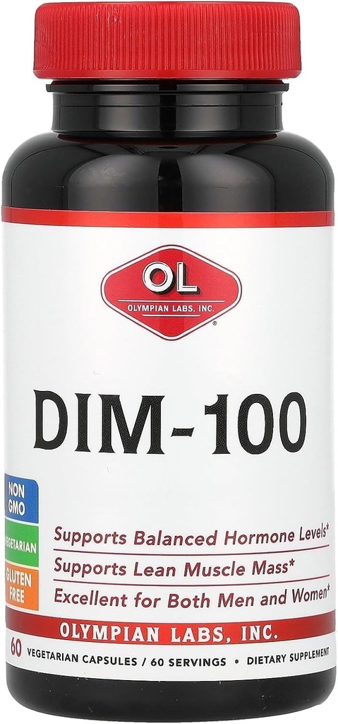奥运实验室 DIM 补充100mg - 每日卡普勒斯 - 男女二英多利甲烷,100Mg,60 Counter