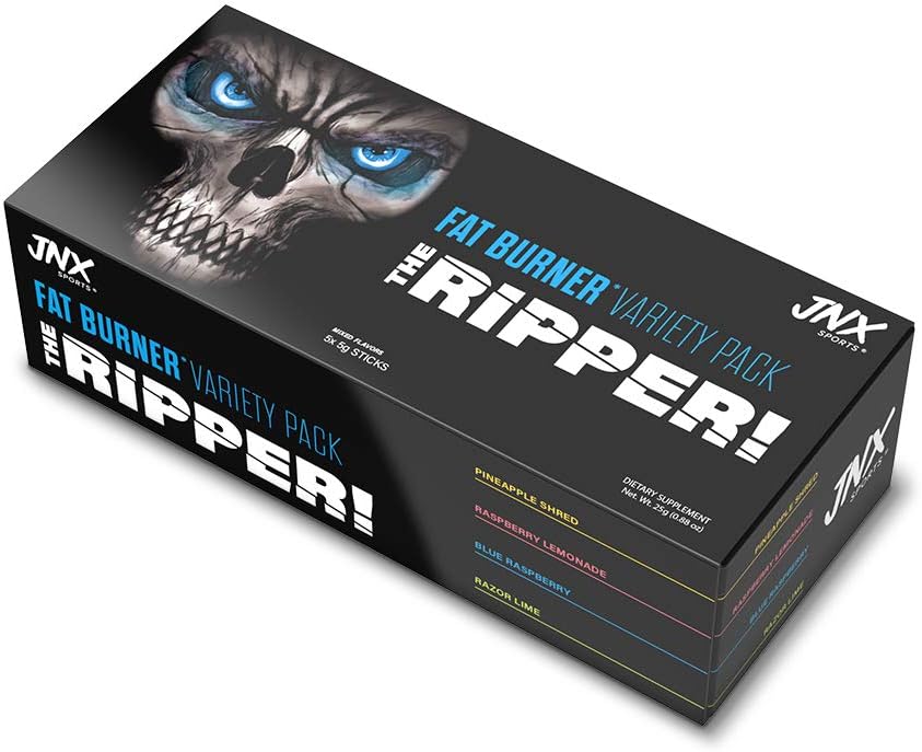 JNX开膛手! Fat Burner - 标本 Variety Pack 5 x 8g 棒 QQ 超热源, 雄性与女性的Appetite Control & Extreme Energy