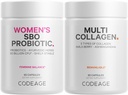 编码 多Collagen 蛋白质和女性的Probiocts Bundle → 多Collagen 类药, Collagen 类型 I, II, V & X, 90 Counter → 女性的Prebiocts & Probiocts - Soy & Dairy Free, 60 Count