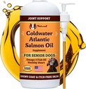 天然狗公司 Coldwater Atlantic Salmon Oil for Dogs (16oz) - 高级狗鱼油增刊 Omega 3, 老年狗鱼油 液体狗鱼油联合支持增刊