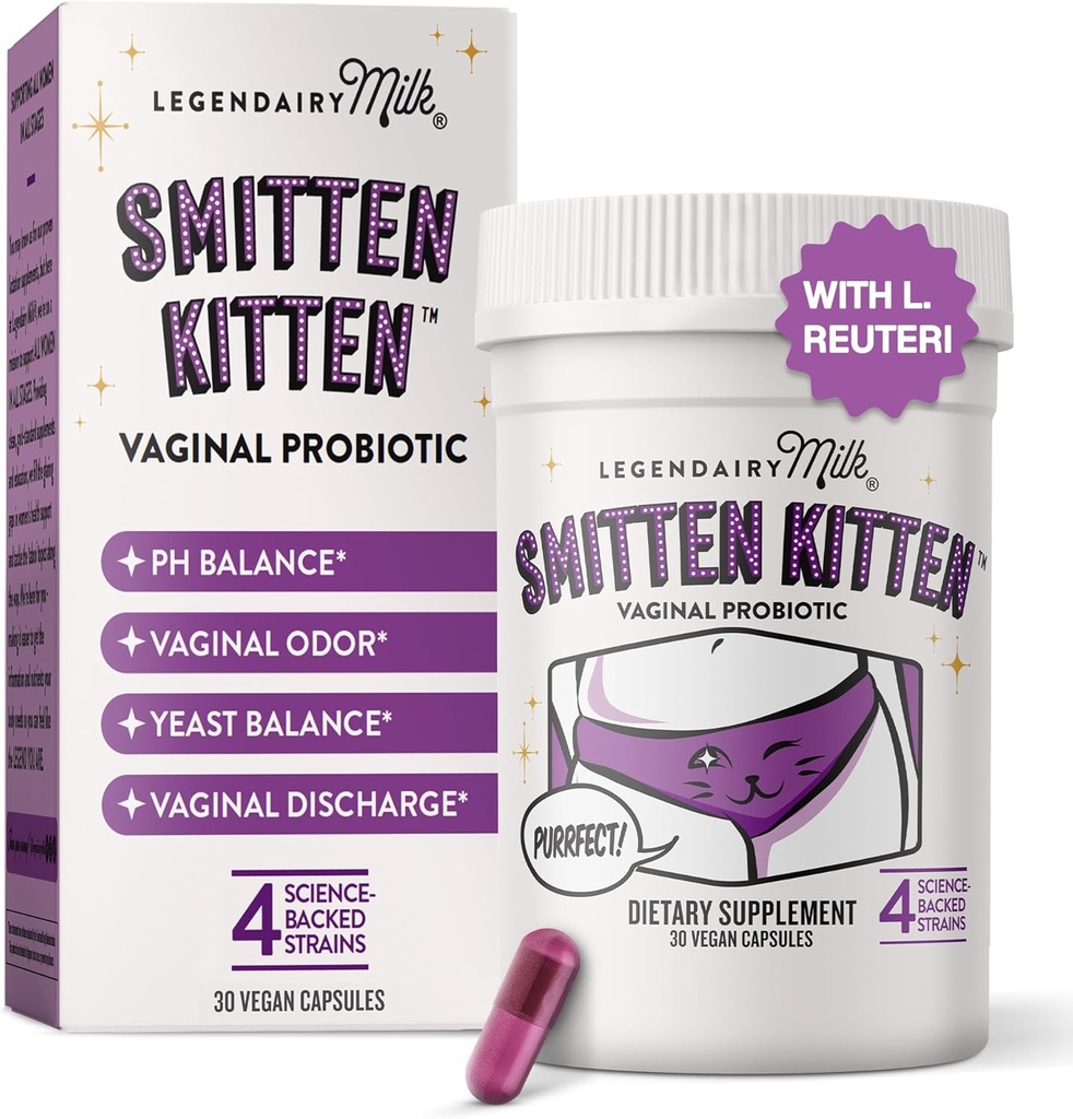 传奇性牛奶 Smitten KittenTM - 妇女阴道避孕药 - 临床研究性避孕药 Lactobacillus Reuteri 用于妇女阴道健康 - 支持pH平衡、花和尿道切除