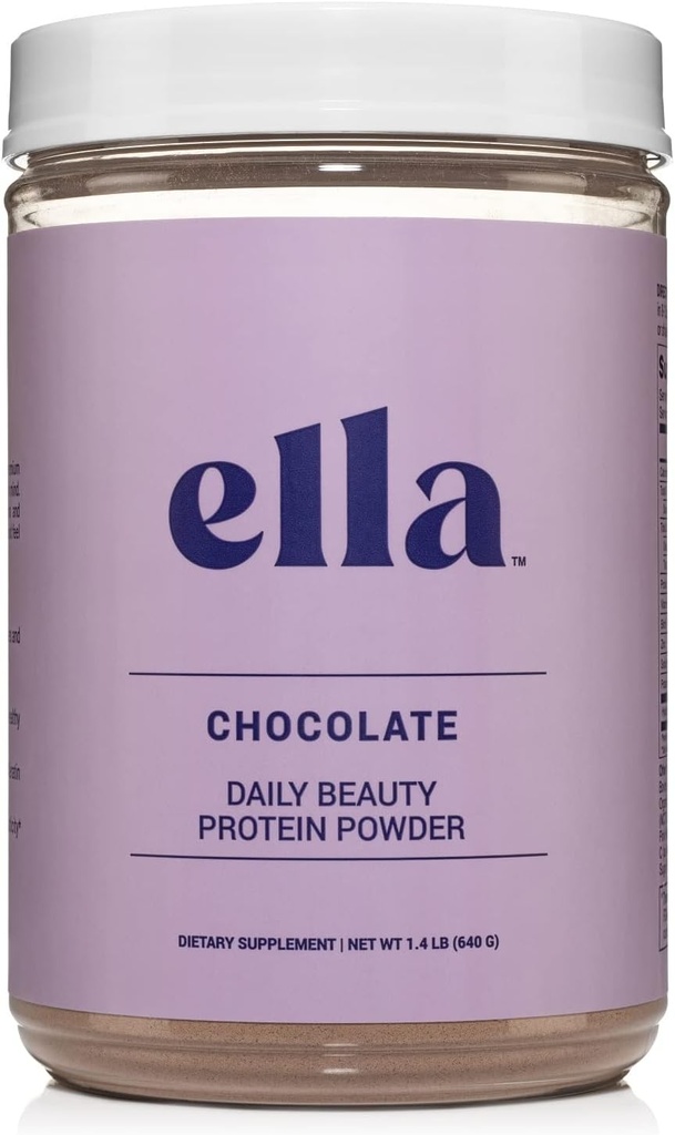 Ella巧克力Collagen 蛋白质女性粉末 - 每日美人蛋白粉配草 Fed Collagen Peptides - 非GMO,无葡萄糖,无人工甜品 - 20种服务