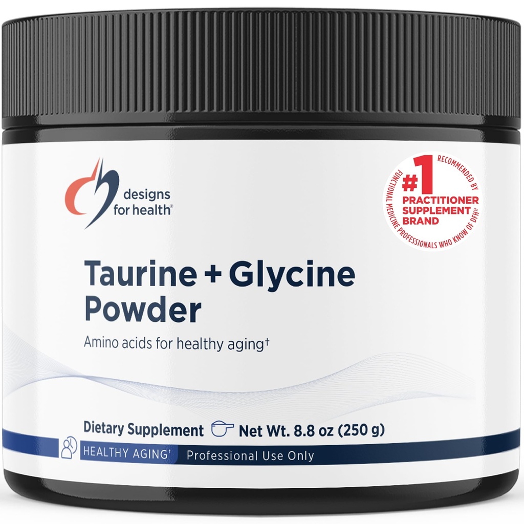 健康陶林+Glycine粉末的设计 - 氨基酸促进健康老化 - 支持细胞、代谢和心脏健康 - 非GMO 不受欢迎的氨基酸粉(250克)