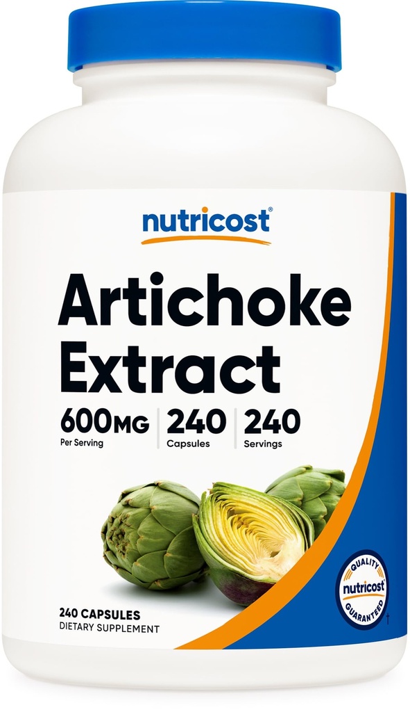 营养成本 Artichoke 提取物 600mg, 240 蔬菜卡普尔- Gluten Free, 非 GMO