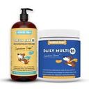 WONDER PAWS Omega Max Fish Plus Daily Multivitamin Chews - 用于狗联合健康,皮肤湿度,免疫系统支持和日常健康 - Omega Max 16 Ounces - 多维塔明 60 Chews