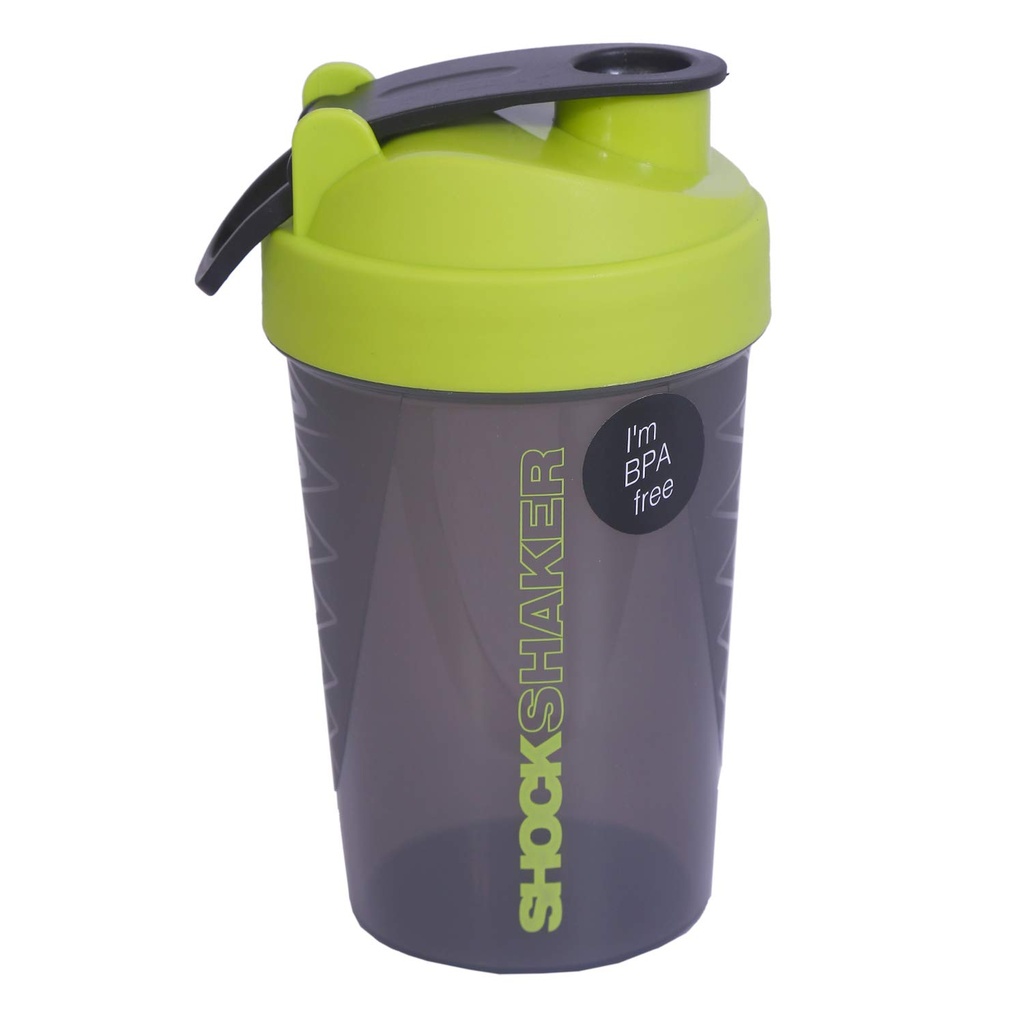 Jaypee Plus Shock Gym Shaker Bottle with Blending Ball | protein shaker men & Women|Shaker bottles |BPA-Free 500 ml, Green