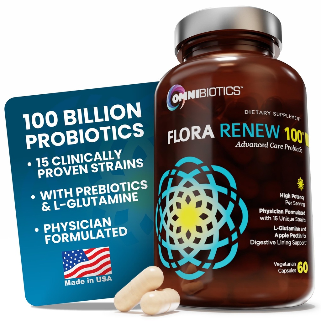 100亿种亲生药物 -- -- 15-Strain Probiotic for Women & Men, DDCaps 延迟释放,Prebiotics,L-Glutamine, Apple Pectin, Gut Lining Supports, Shelf Stable, 非GMO, 60 Vegan Capsules for adds
