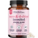Myo-Inositol & D-Chiro Inositol 妇女贺尔蒙平衡 生育率、口服保健和循环支助 理想 40:1 比率、Myoinositol 2000 mg 和 Dhiro 50mg = Ovarian 支助 120 Ct。