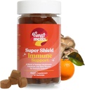 真菌超级盾 - 蘑菇补充剂 - 维生素C,Immune Boost,蘑菇混合剂,黑老莓,锌 - 免疫支持(30种蘑菇Gummys)