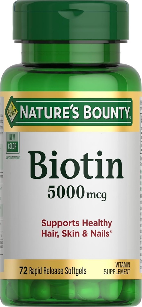 大自然的丰产生物锡 5,000 mcg Caps, 72 ct