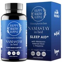 成人自然睡眠援助w/Low Dose Melatonin 0.5mg – Valerian root + 镁 Glycnit + L-Theanine 补充药, Chamomile → No Morning Grogginess → Non-Habit Forming → 植物类药丸, 60 Ct