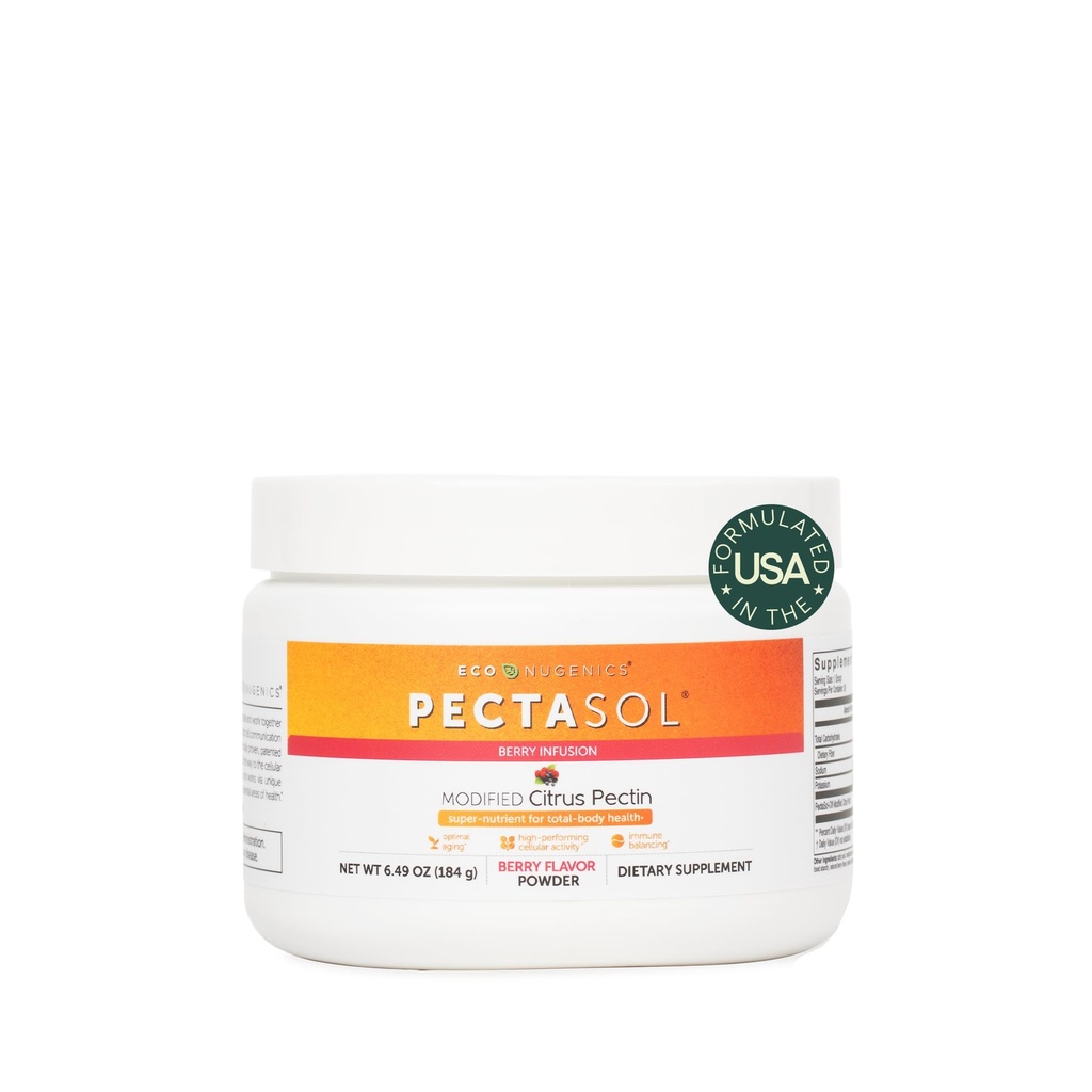 PectaSol 改进的Citrus Pectin – 184g Berry Powder – 支持心脏,免疫系统,炎症反应与健康衰老+维持健康Galectin-3水平的全Body健康补充剂