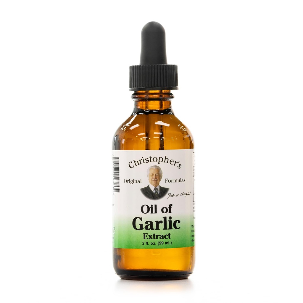 Christopher's 原始配方 Oil of Garlic Extract 2 Ounces - Pack of 1 - Premium Herbal 补充 - Cold-Pressed & Pure Liquid Garlic Oil - Versatile 使用 |  Ver  Ver ile