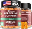 Berberine 与锡兰肉桂胶 - 1500mg Berberine HCI 配有铬,硫酸和牛奶 硝酸盐 - 对女性和男性的免疫支持 - 60 无糖胶