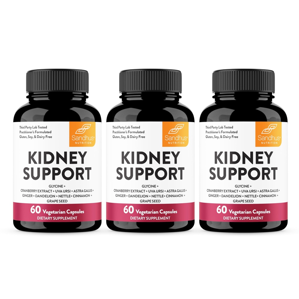 Sandhu's Kedney Cleanse Detox & Reference Support Supposed for Men and Women 配有 Cranberry 提取器 帮助支持 Kedney & Urinary Tract 健康 60 蔬菜卡普尔斯(3号包)