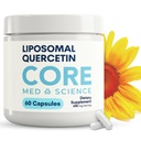 核心医学 Liposomal Quercetin, 200mg (60 Capsules) - Quercetin 补充支持维生素C和锌吸收 - 促进免疫系统与心脏健康,Gluten-Free & Dairy-Free