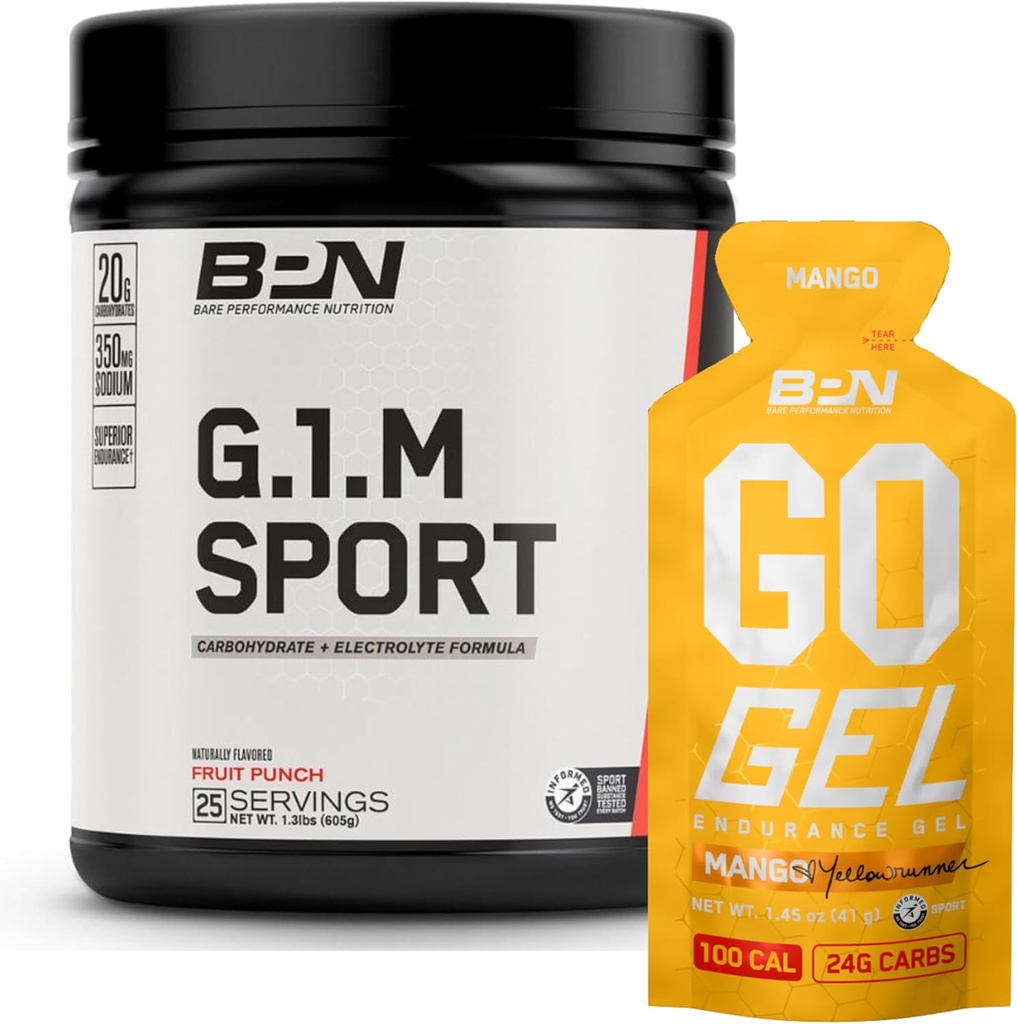 G.1.M. 运动耐力训练燃料和Go Gel耐力Gel Mango包