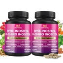 BMVINVOL 2 Pack Inositol Supplement-Myo-Inositol 和 D-Chiro Inositol 理想 40:1 比率 - + 柏培林, 肉桂, Ashwagandha+5 多60天供应
